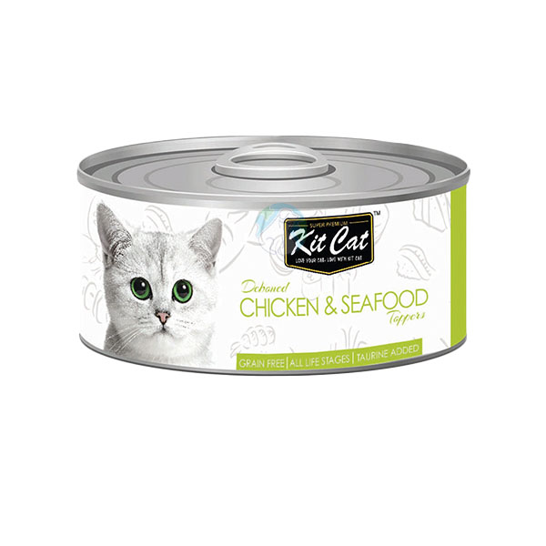 کنسرو گربه نچرال ژله ای  مرغ و دریایی Kitcat